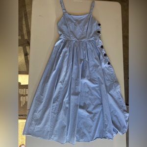 Blue and white stripped dress